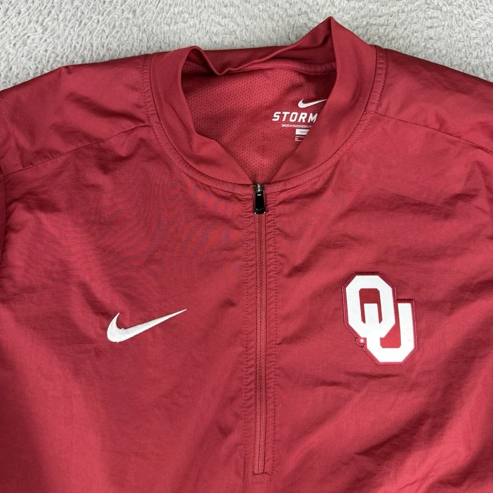 Nike OU Sooners STORM FIT 1/4 Zip Pullover Windbreaker Men's Size Medium